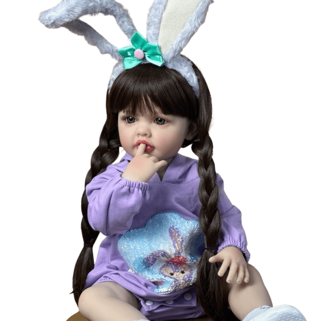 Poupée Reborn Fille Réaliste – 52 Cm – Vinyle – Peau Foncée – France